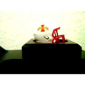 NCAA Iowa State Custom Pocket Pro Helmet Cyclones CY White Logo Riddell